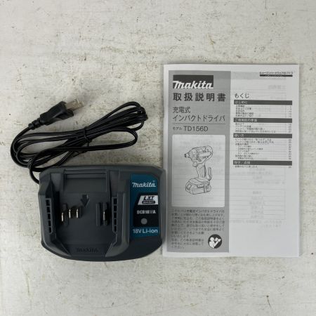 ЗЗ MAKITA マキタ 18v 充電式インパクトドライバ　バッテリーx1 充電器 ケース付 TD156DB ブルー