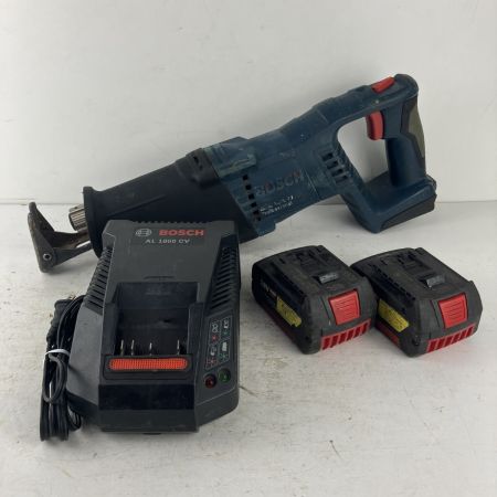 ЗЗ BOSCH ボッシュ 18v コードレスセーバーソー バッテリーx2 充電器 ケース付 GSA18V-LI ネイビー