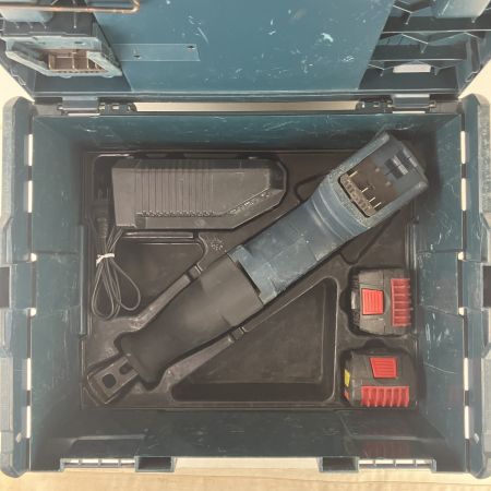 ЗЗ BOSCH ボッシュ 18v コードレスセーバーソー バッテリーx2 充電器 ケース付 GSA18V-LI ネイビー