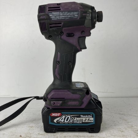 ЗЗ MAKITA マキタ 40v 充電式インパクトドライバ バッテリーx2  充電器 ケース付 TD002G パープル