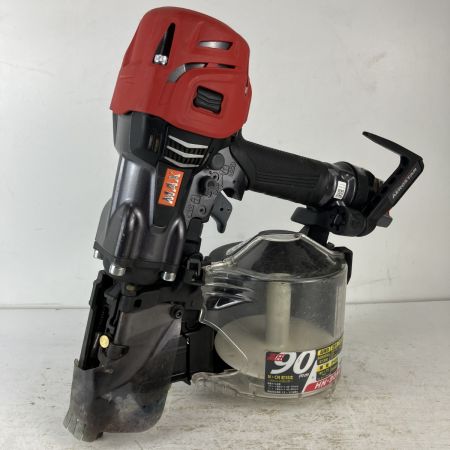 ЗЗ MAX マックス 90mm 高圧 釘打機 スーパーネイラ 取説 ケース付 HN-90N6(D) レッド×ブラック