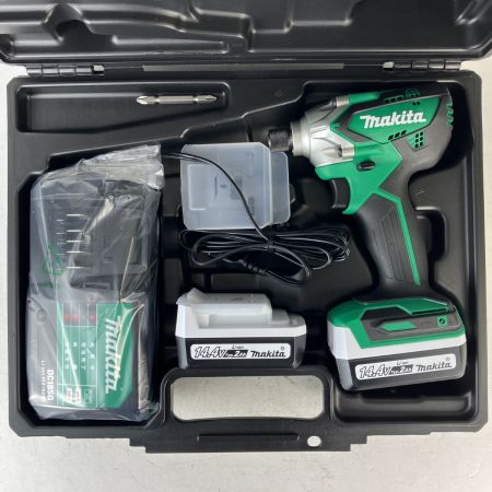 ЗЗ MAKITA マキタ 14.4v 充電式インパクトドライバ バッテリーx2 充電器 ケース付 MTD001D グリーン