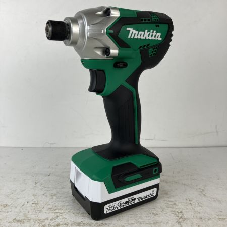 ЗЗ MAKITA マキタ 14.4v 充電式インパクトドライバ バッテリーx2 充電器 ケース付 MTD001D グリーン