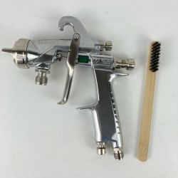 ЗЗ ANEST IWATA (1)常圧 スプレーガン 吸上式 ノズル口径Φ2.0 箱 取説付 WIDER2-20R2S シルバー Sランク