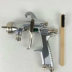 ЗЗ ANEST IWATA (2)常圧 スプレーガン 吸上式 ノズル口径Φ2.0 箱 取説付 WIDER2-20R2S シルバー Sランク