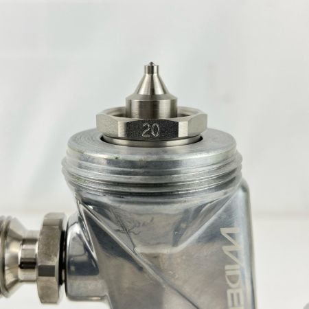 ЗЗ ANEST IWATA (4)常圧 スプレーガン 吸上式 ノズル口径Φ2.0 箱 取説付 WIDER2-20R2S シルバー