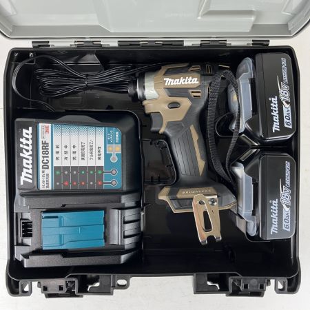 ЗЗ MAKITA マキタ 18v インパクトドライバ バッテリーx2 充電器 ケース付 TD173D オーセンティックブラウン