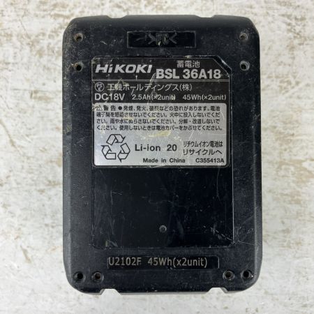 ЗЗ HITACHI 日立 18v 165mm コードレス丸のこ バッテリーx1付 ※充電器無し C18DBAL グリーン