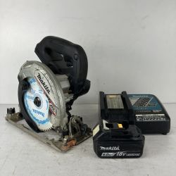 ЗЗ MAKITA マキタ 18v 165mm 充電式丸のこ バッテリーx1 充電器 ケース付 HS631D ブラック Cランク
