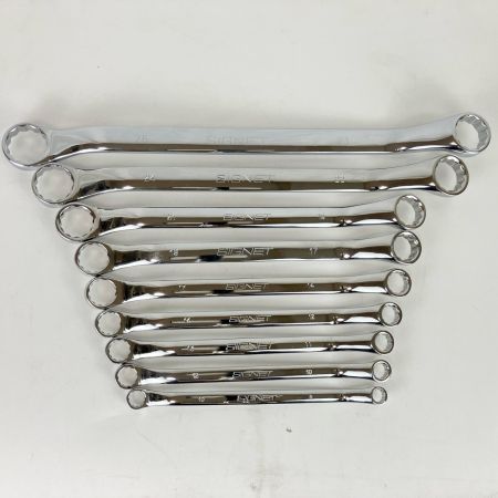 ЗЗ SIGNET 45°オフセットめがねレンチ メガネレンチ 9本組 33257ほか シルバー