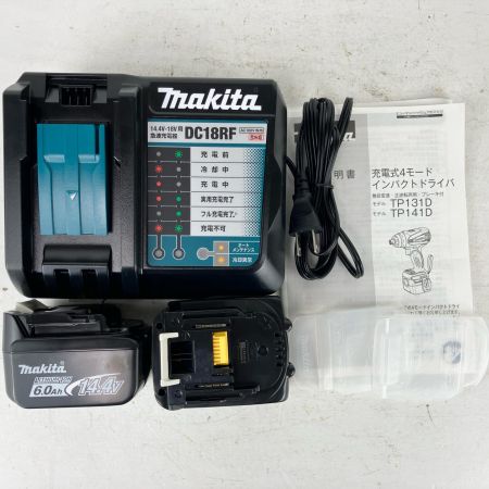 ЗЗ MAKITA マキタ 14.4v 充電式インパクトドライバ 充電器 バッテリー×2 ケース付 TP131D ブラック