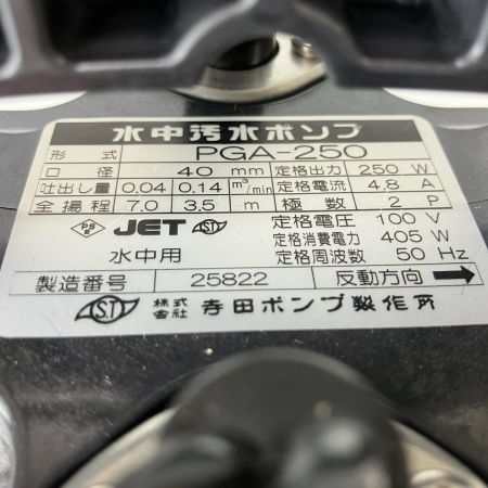 ЗЗ TERADA 40ｍｍ 100v テクポン水中ポンプ 汚水用 取説付 PGA-250
