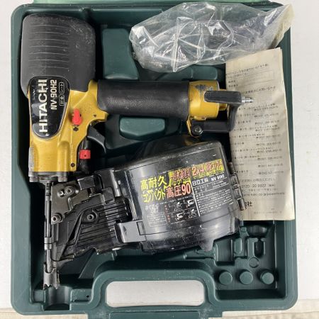 ЗЗ HITACHI 日立 90mm 高圧ロール釘打機 ケース付 NV90H2 ゴールド