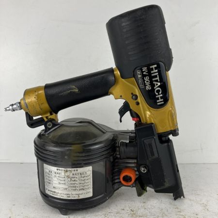 ЗЗ HITACHI 日立 90mm 高圧ロール釘打機 ケース付 NV90H2 ゴールド