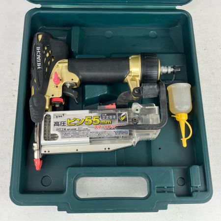 ЗЗ HITACHI 日立 55mm 高圧 ピン釘打ち機 ケース付 NP55HM ゴールド