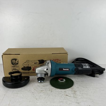 ЗЗ MAKITA マキタ 100v 100mm ディスクグラインダ ピンレンチ 外箱付 9533BL ブルー