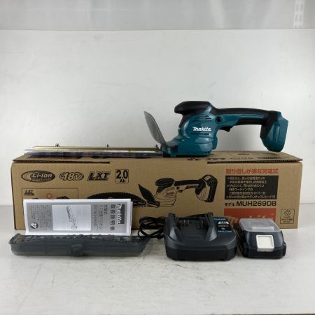 ЗЗ MAKITA マキタ 18v 260mm 充電式ミニ生垣バリカン バッテリーx1 充電器 箱付 MUH269DB ブルー