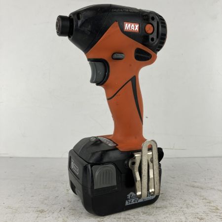 ЗЗ MAX マックス 14.4v 充電式インパクトドライバ バッテリーx2 充電器 ケース付 PJ-ID144 オレンジ