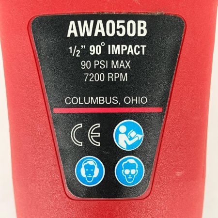 ЗЗ MAC TOOLS マック 常圧 1/2inc ドライブアングルエアインパクトレンチ 箱付 AWA050B レッド×ブラック