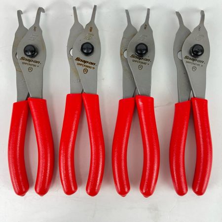 ЗЗ Snap-on スナップオン スナップリングプライヤーセット 5本組 トレー付き SRPCR105ADD レッド