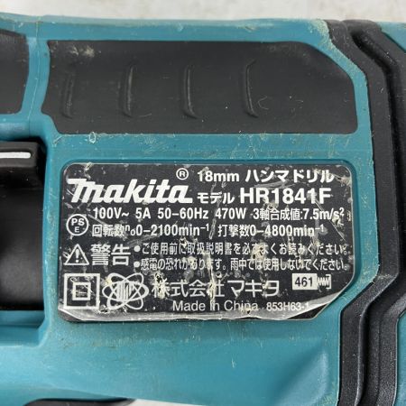 ЗЗ MAKITA マキタ 100v 18mm ハンマドリル ケース付 HR1841F ブルー