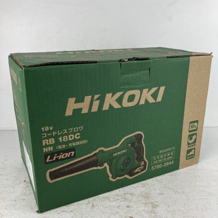 ЗЗ HiKOKI ハイコーキ 18v コードレスブロワ 取説 外箱付 ※バッテリー、充電器無し RB18DC グリーン