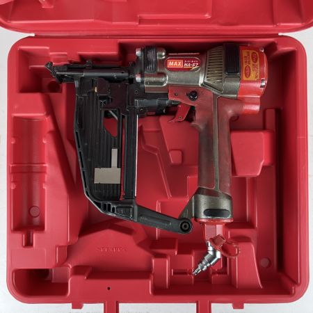 ЗЗ MAX マックス 57mm 高圧 スーパーネイラ フロアタッカ ケース付 HA-57/957T レッド