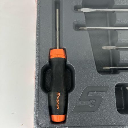 ЗЗ Snap-on スナップオン ソフトグリップスクリュードライバー ラチェットドライバー 計7本+トレー SGDX60RATO