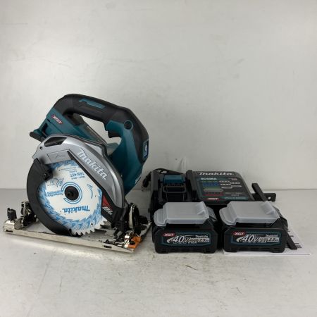 ЗЗ MAKITA マキタ 40v 165mm 充電式丸のこ バッテリーx2 充電器 ケース付 HS001GRDX ブルー