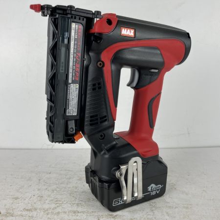 ЗЗ MAX マックス 18v 35mm 充電式ピンネイラ バッテリーx1 ケース付 ※充電器無し TJ-35P3 レッド×ブラック