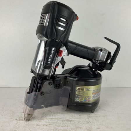 ЗЗ HITACHI 日立 90mm 高圧 ロール釘打機 ケース付 NV90HR 銀鏡