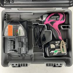 ЗЗ HITACHI 日立 18v 12.7mm コードレスインパクトレンチ バッテリーx1 充電器 ケース付 WR18DBDL ピンク Bランク
