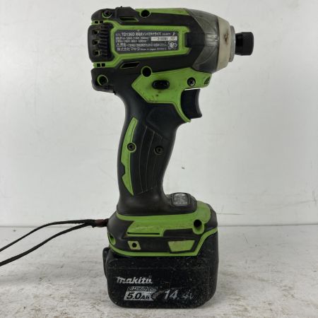 ЗЗ MAKITA マキタ 14.4v 充電式インパクトドライバ バッテリーx1付 ※充電器無し TD136D 黄緑