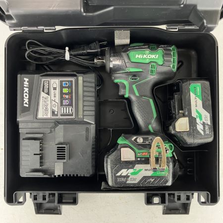 ЗЗ HiKOKI ハイコーキ (2) 36v 12.7mm インパクトレンチ バッテリーx2 充電器 ケース付 WR36DC グリーン