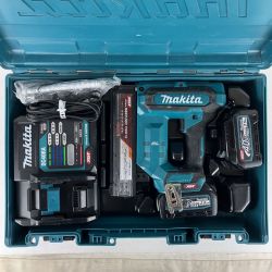 ЗЗ MAKITA マキタ 40v 40mm 充電式仕上釘打 フィニッシュネイラ バッテリーx2 充電器 ケース付 FN001G ブルー Cランク