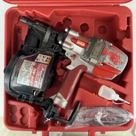 ЗЗ MAX マックス 90mm 高圧 スーパーネイラ エア釘打機 ケース付 HN-90X1 レッド