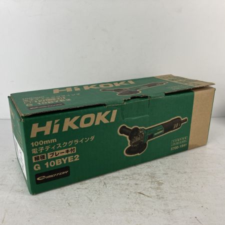 ЗЗ HiKOKI ハイコーキ 100v 100mm 電子ディスクグラインダ 砥石 ピンレンチ付 G10BYE2 グリーン