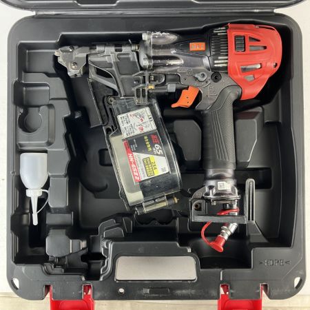 ЗЗ MAX マックス 65mm 高圧 コイルネイラ エア釘打機 ケース付 HN-65Z2 ブラック×レッド