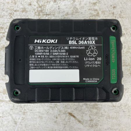 ЗЗ HiKOKI ハイコーキ 18v コードレスインパクトドライバ バッテリーx1 充電器 ケース付 WH18DC ブラック