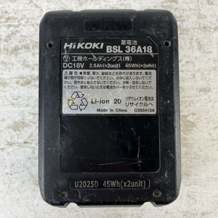 ЗЗ HiKOKI ハイコーキ 36v コードレスインパクトドライバ バッテリーx1付 ※充電器無し WH36DD イエロー