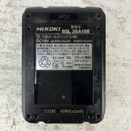 ЗЗ HiKOKI ハイコーキ 36v 125mm 集じん丸のこ バッテリーx1 ホース付 ※充電器無し C3605DYB グリーン
