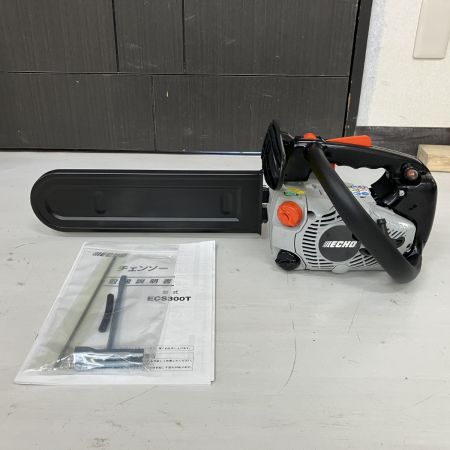 ЗЗ ECHO 2サイクル 26.9cc 350mm チェーンソー 取説 レンチ付 ECS300T グレー×ブラック