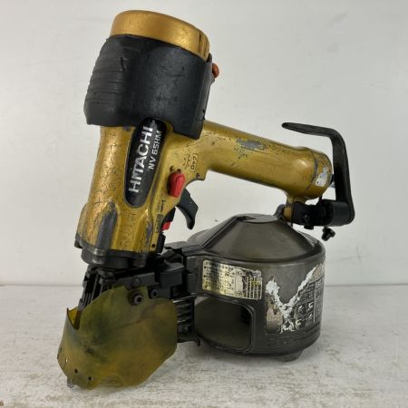 ЗЗ HITACHI 日立 65mm 高圧 ロール釘打機 ケース付 NV65HM オレンジ