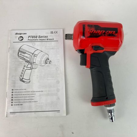ЗЗ Snap-on スナップオン 1/2 常圧 エアインパクトレンチ 取説付 PT350 ブラック×レッド