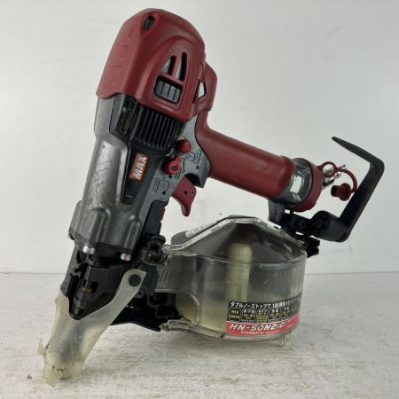 ЗЗ MAX マックス 50mm 高圧 スーパーネイラ エア釘打機 ケース付 HN-50N2(D) レッド