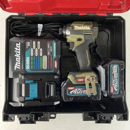 ЗЗ MAKITA マキタ 40v 充電式インパクトドライバ バッテリーx2 充電器 ケース付 TD002G オリーブ