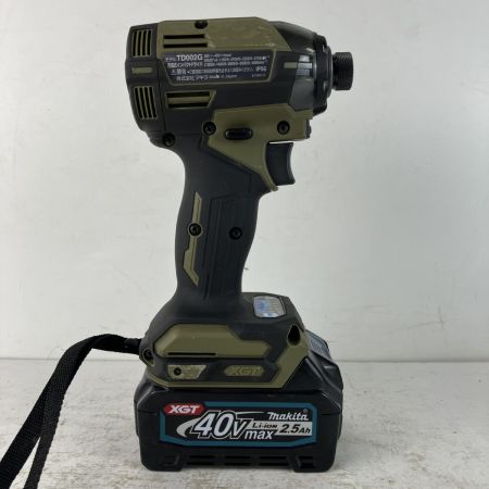 ЗЗ MAKITA マキタ 40v 充電式インパクトドライバ バッテリーx2 充電器 ケース付 TD002G オリーブ