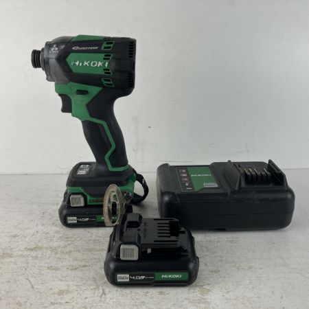 ЗЗ HiKOKI ハイコーキ 10.8v コードレスインパクトドライバ バッテリーx2 充電器付 WH12DCA グリーン