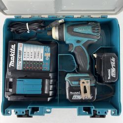 ЗЗ MAKITA マキタ 14.4v 充電式インパクトドライバ バッテリーx2 充電器 ケース付 TP131D ブルー Cランク