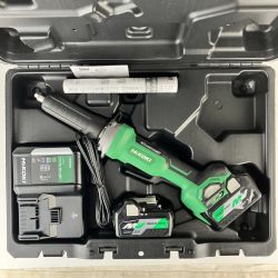 ЗЗ HiKOKI ハイコーキ 36v 25mm コードレスハンドラグラインダ バッテリーx2 充電器 ケース付 GP36DB グリーン Bランク